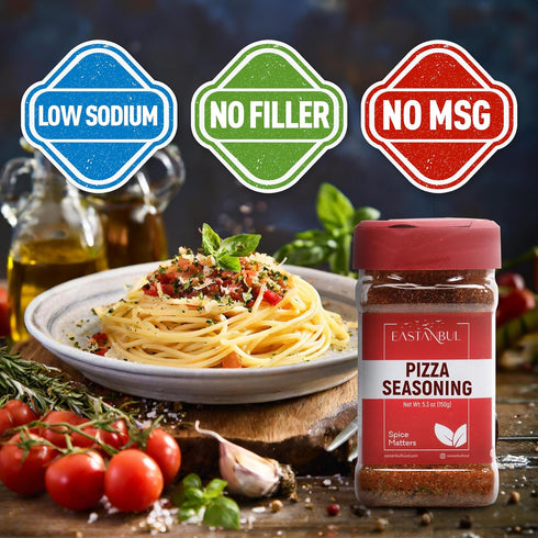 Eastanbul Pizza Seasoning Spice Blend, 5.29oz Italian Seasoning, Boosts Pizza Toppings, Herbal Pizza Blend, Pizza Spice Seasoning, Pizza Sprinkles...